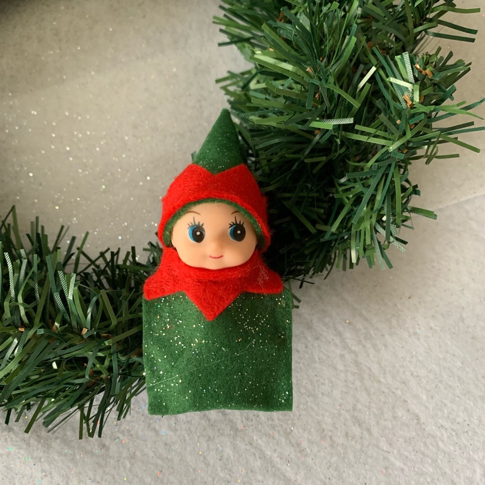 Green & Red Baby Elf Doll Toddler Elf Christmas